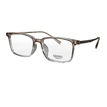 SHINU Men’s Intelligent Progressive Multifocal Reading Glasses – Titanium Square Frames