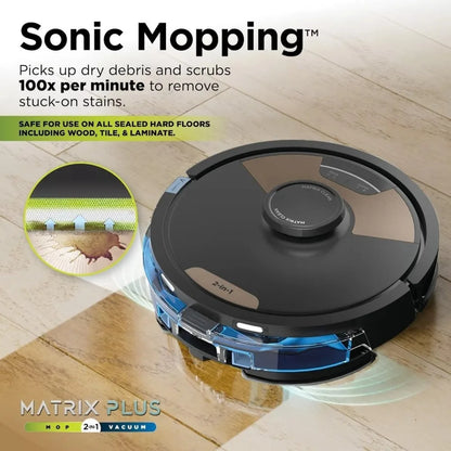 Matrix Plus 2-in-1 Robot Vacuum & Sonic Mop with HEPA Self-Empty Base