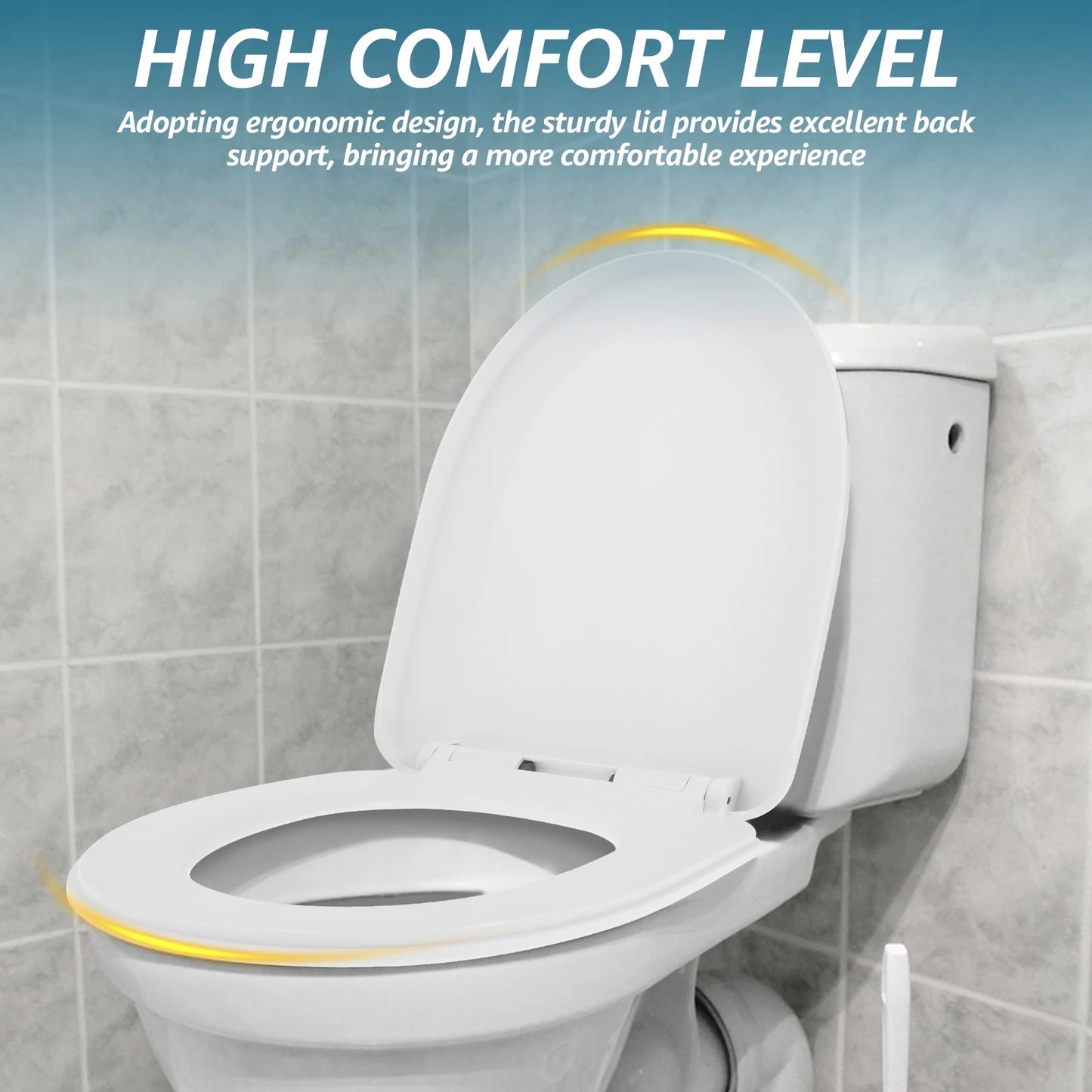UV-Shaped Slow Close Toilet Seat