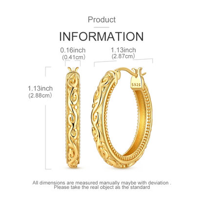 925 Sterling Silver CZ Zircon Gold-Plated Hoop Earrings – Sparkling Minimalist Jewelry