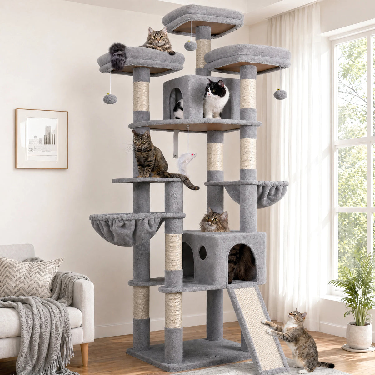 Globlazer 83" Multi-Level Big Cat Tree Tower