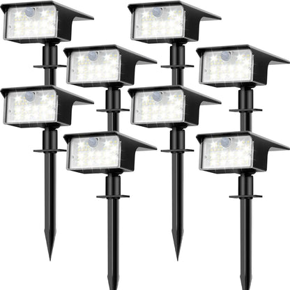 62 LED Outdoor Solar Spot Lights - Motion Sensor Landscape Waterproof Spotlights