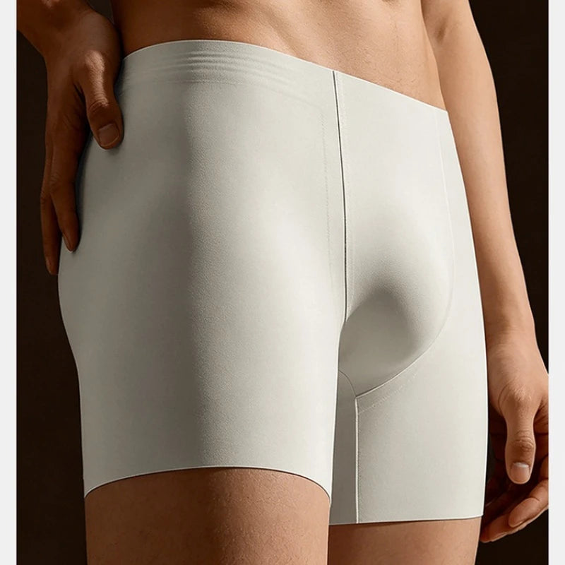 Men's Ultra-Thin Seamless Ice Silk Boxer Shorts