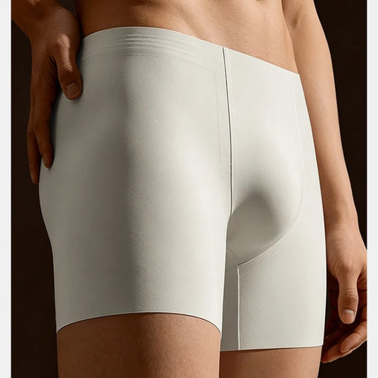 Men's Ultra-Thin Seamless Ice Silk Boxer Shorts