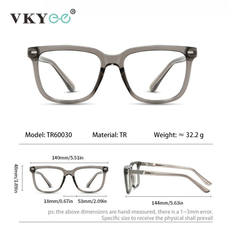 VICKY Retro Geometric Square Design Anti-blue Light Reading Glasses
