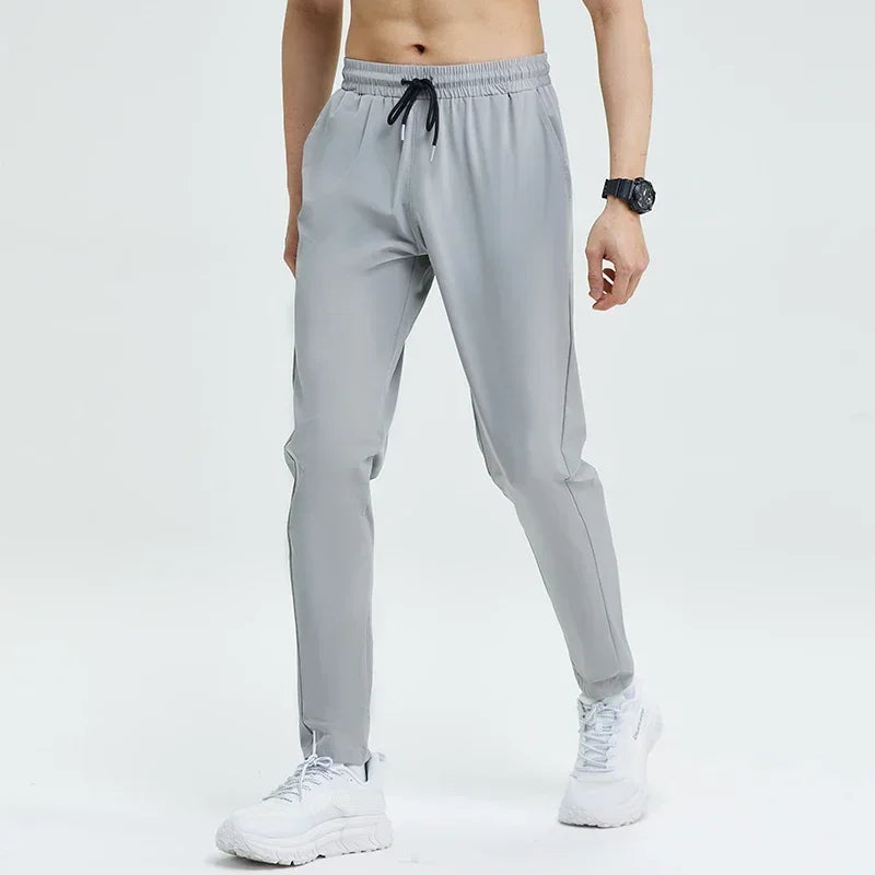 Men’s Ice Silk Quick-Dry Slim Fit Joggers for Running & Gym
