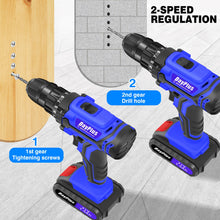 BRIEFNESS 21V Cordless Drill & Electric Screwdriver 2-Speed
