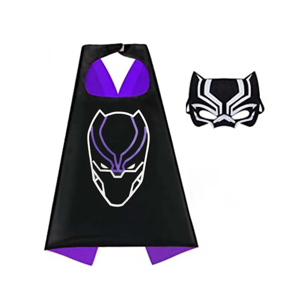 Kids' Superhero Capes & Masks Set – Cartoon Dress-Up Costume Party Favor
