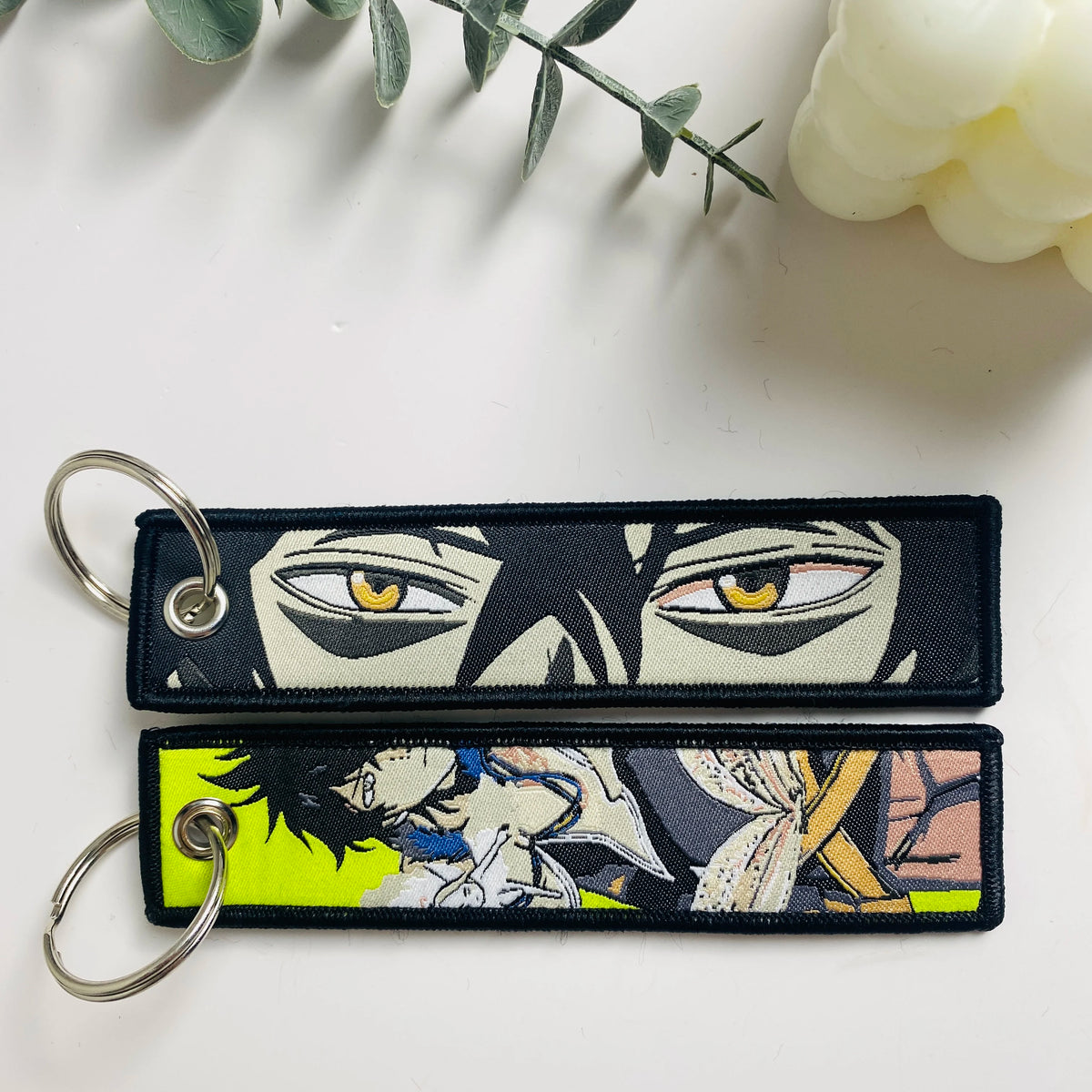 Anime Character Embroidered Key Tag