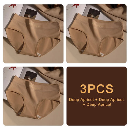 3PCS Seamless Soft Cotton Briefs