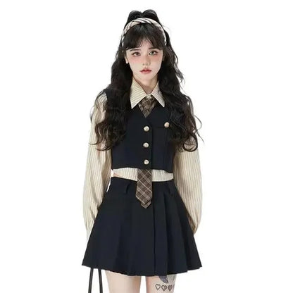Women's Preppy Japanese JK Sailor Style School Uniform Set