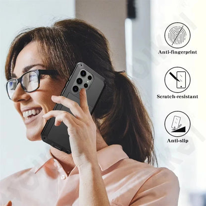 Heavy-Duty 360° Full-Body Armor Metal Phone Case