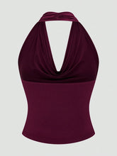 Sleeveless Neck Swing Top + Split Half Long Skirt Set