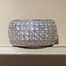 Huitan Micro Paved 5 Line Cubic Zirconia Ring