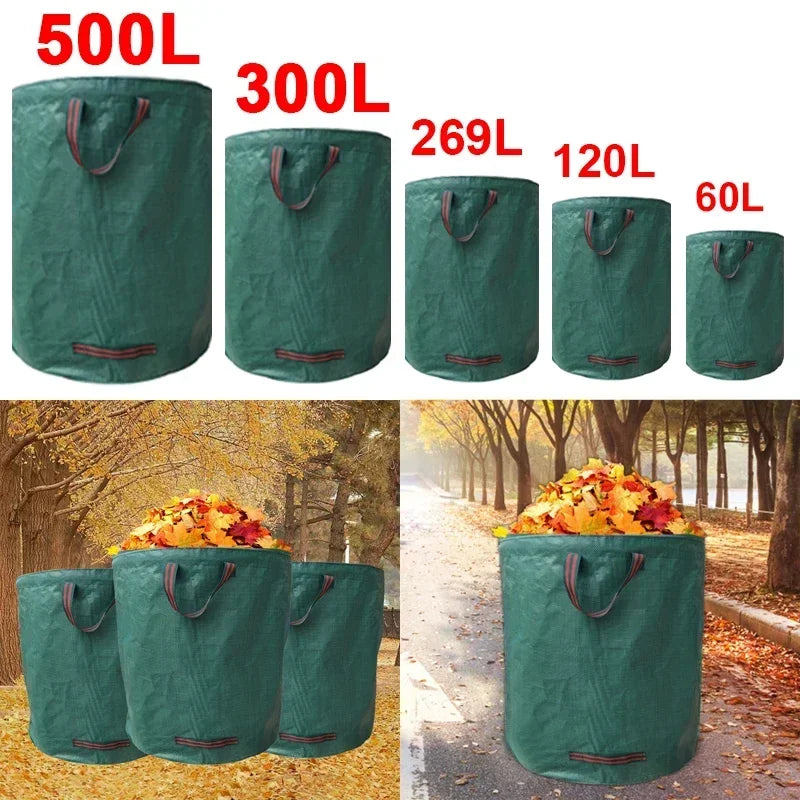 Heavy-Duty Foldable Garden Waste Bag – Large Capacity Waterproof Yard & Leaf Storage Bin (50L-500L)