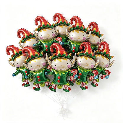 Mini Christmas Foil Balloons - Holiday Party Decor & Background