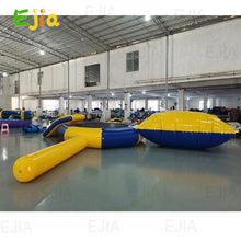 Large Lake Trampoline with Slide and Bouncing Platform