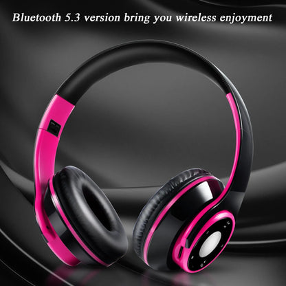 Foldable Wireless Bluetooth 5.3 Over-Ear Headphones with Built-in MP3 Player