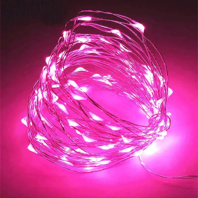 LED Copper Wire Battery-Powered Fairy String Lights