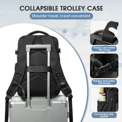 Vacuum Compression Expandable Travel Backpack & Laptop Bag