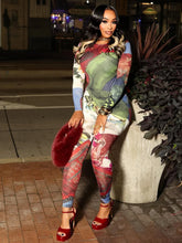 Colorful Print Trendy Jumpsuit