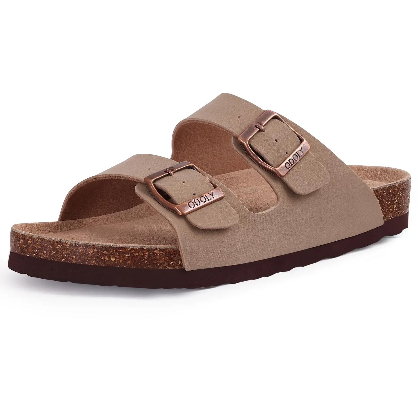 Litfun Leather Cork Slippers