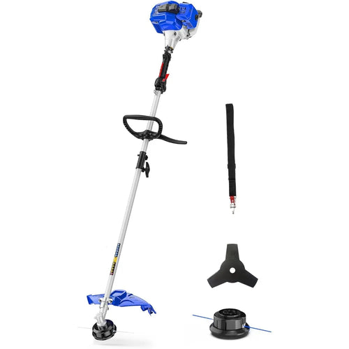 26cc Gas Powered 3 in 1 String Trimmer/Edger 17'' with 10'' Brush Cutter & Shoulder Strap