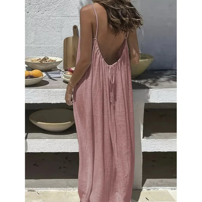 Strapless Backless Long Loose Dress