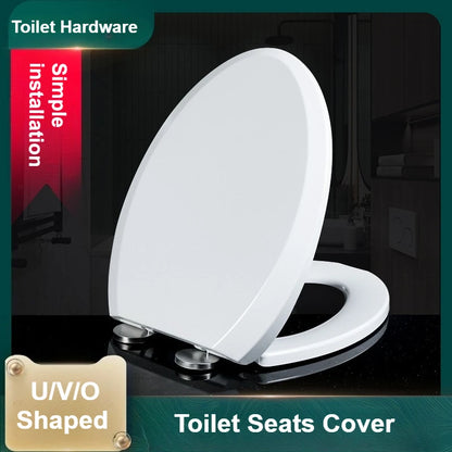 Quiet-Close Contoured Household Toilet Seat with Lid