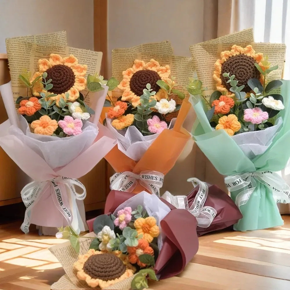 Handmade Artificial Crochet Bouquet