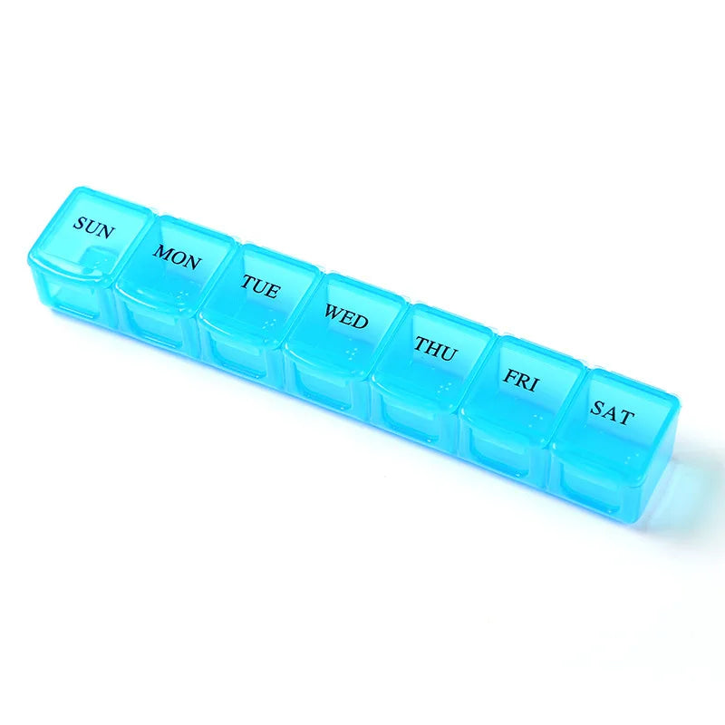 Weekly 7-Day Portable Travel Pill Organizer