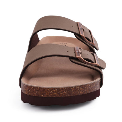 Litfun Leather Cork Slippers
