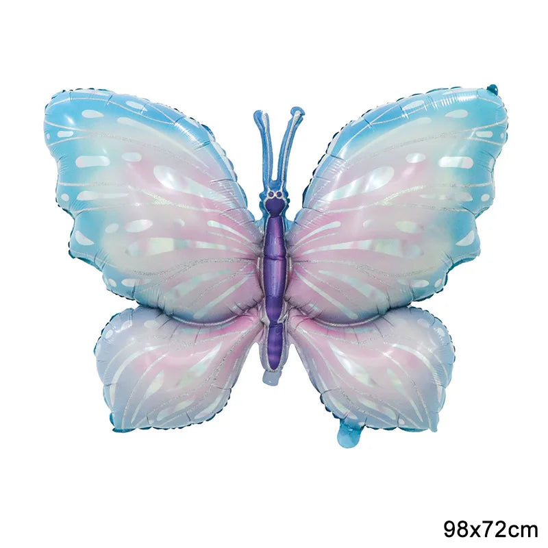 Large Butterfly Aluminum Foil Balloon - Party Decor & Photo Prop