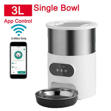 Smart APP Controlled Stainless Steel Double Meal Feeding Dispenser