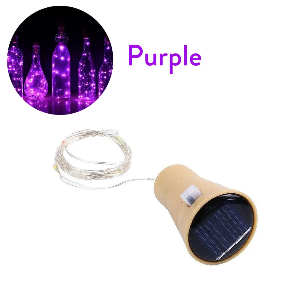 Solar Wine Bottle Led String Fairy Lights
