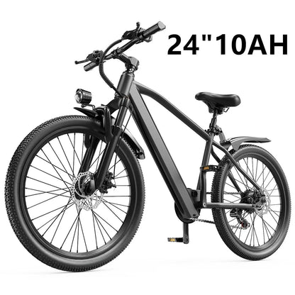 Electric Bicycle 36V Lithium Battery 500W Peak Motor 21-Speed Gear System - Eco-Friendly Transport