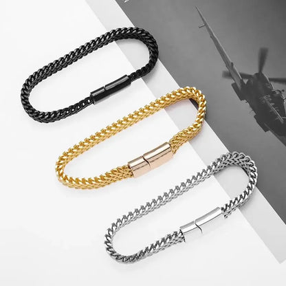 Versatile Stainless Steel Chain Bracelet