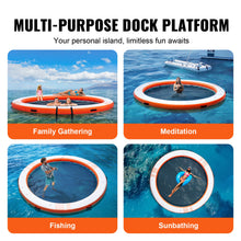 Inflatable Floating Dock 10x8FT Detachable Ladder