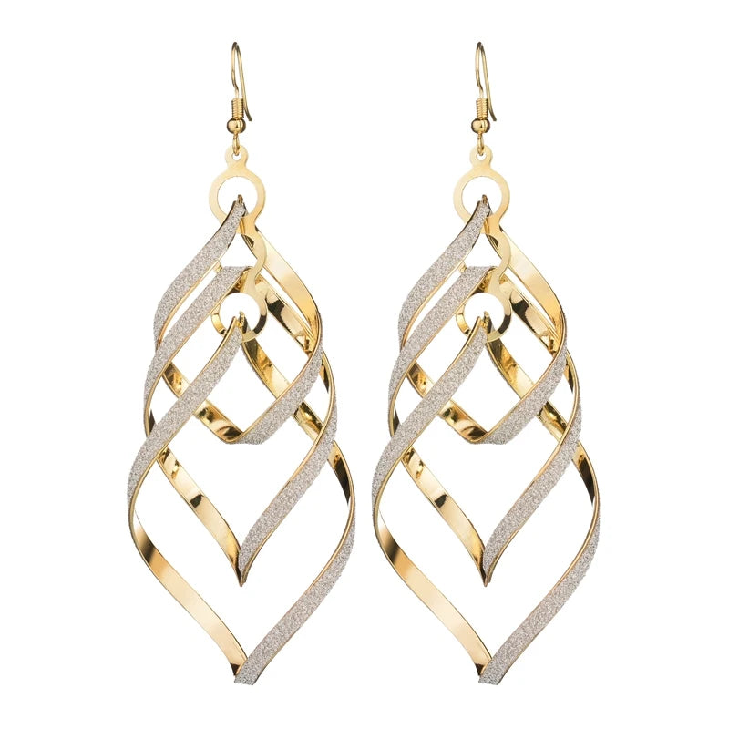 Floating Long Hook Earrings