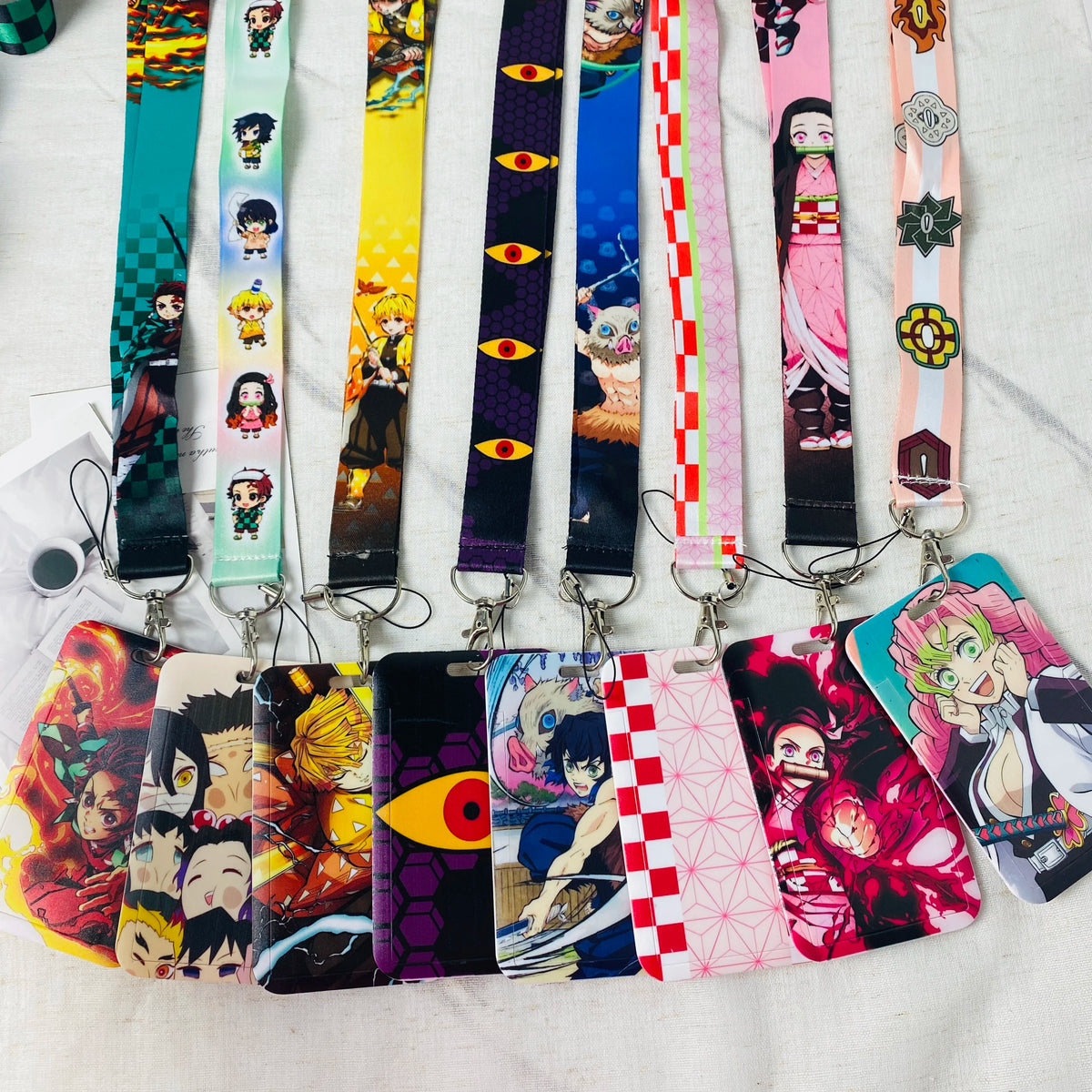 Anime Character Lanyard with ID Card Holder & Keychain