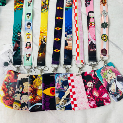 Anime Character Lanyard with ID Card Holder & Keychain