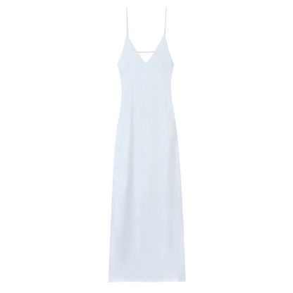 Yellow Stain Sleeveless Loose Fit Dress