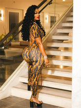 Weird Puss Striped Print Jumpsuit