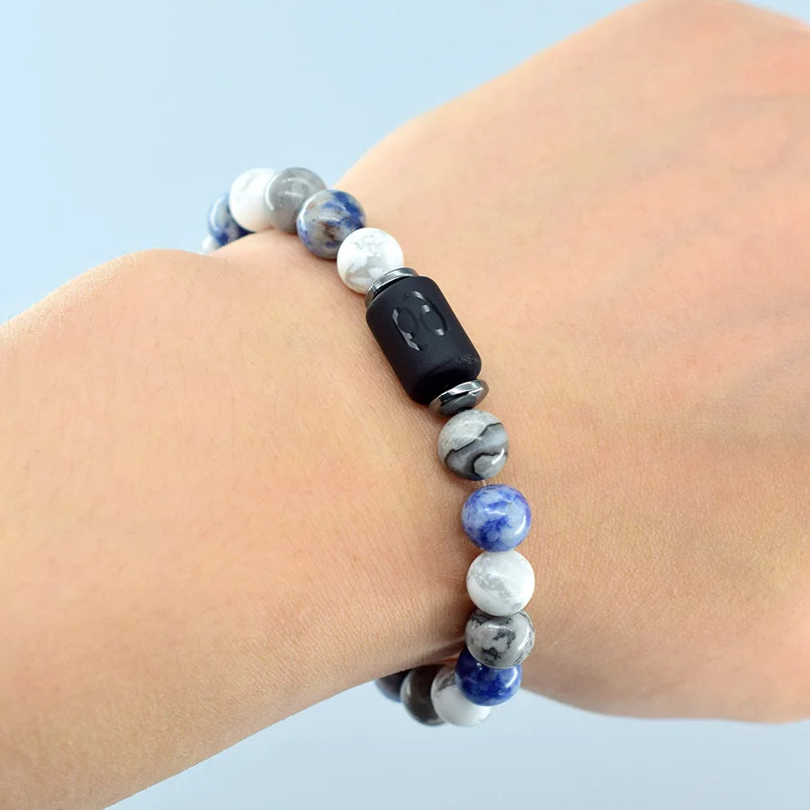 12 Zodiac Sign Natural Bead Bracelet for Men & Women