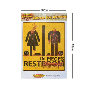 Halloween Horror Night Mural Bloody Bathroom Toilet Stickers