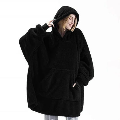 Unisex Oversized Plush Fleece Blanket Hoodie