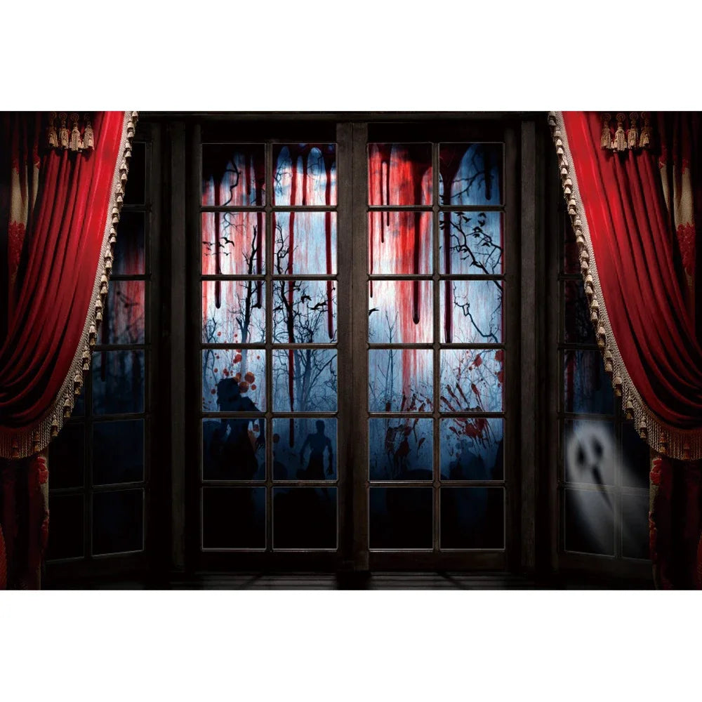 Scary Bloody Halloween Backdrop for Horror Photo Studio Props