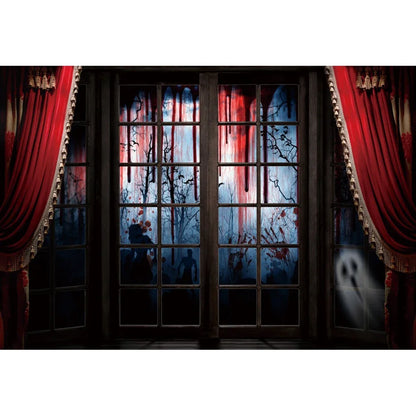 Scary Bloody Halloween Backdrop for Horror Photo Studio Props