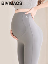Thin Maternity Sharkskin Leggings with Belly Support