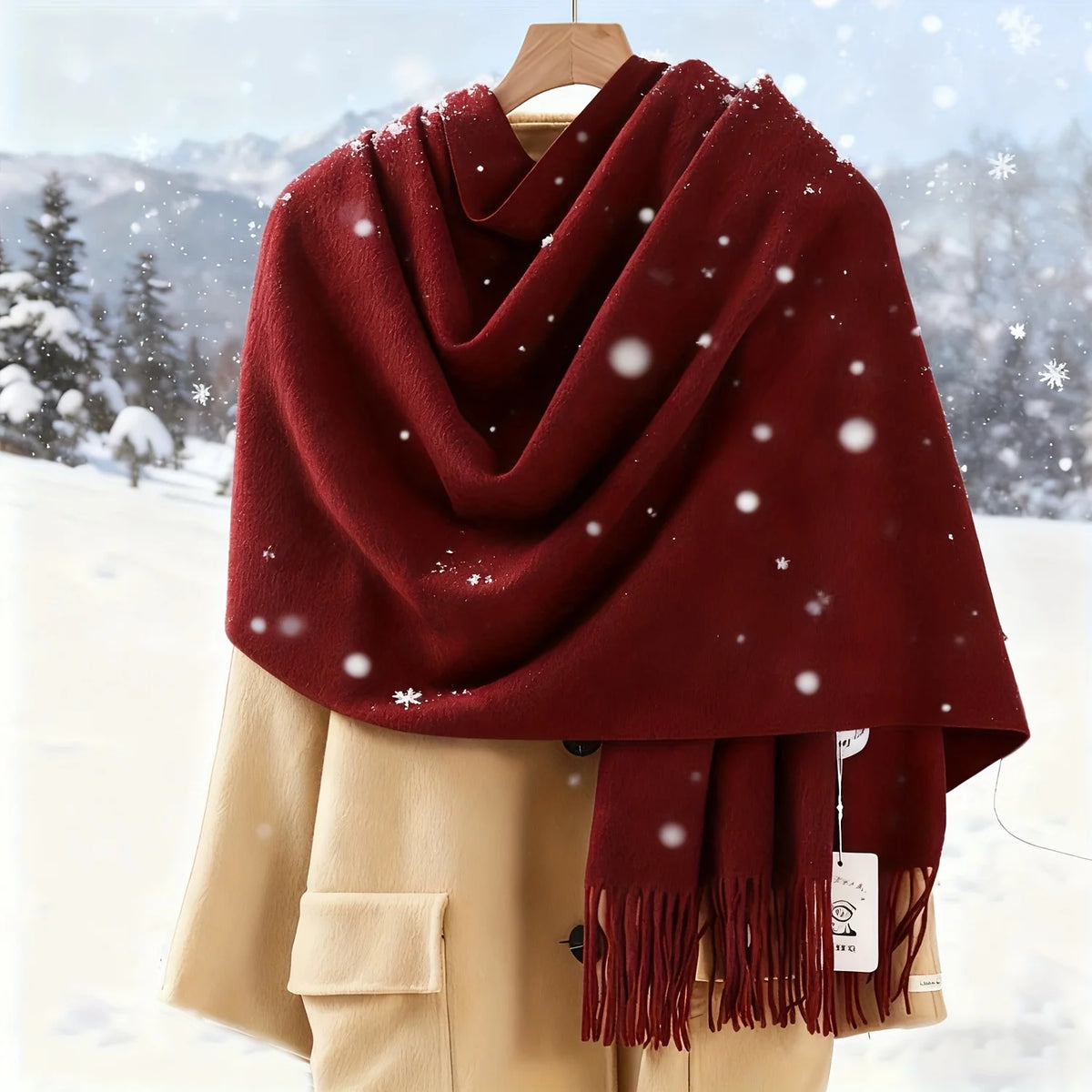 Luxurious Wool-Blend Winter Pashmina Shawl & Scarf